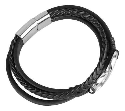 Pulsera De Mano De Hip Hop Pulsera De Mano Color Acero Pu