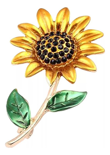 Broche De Girasol For Mujer Con Cristales