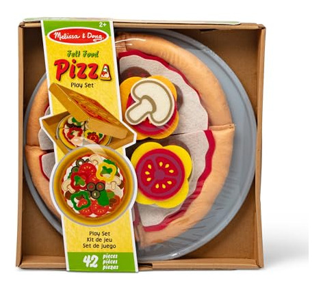 Melissa Y Doug Fieltro Juego De Pizza De Comida Para Jugar (