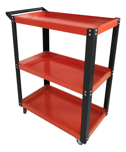 Mesa Carro Auxiliar De Trabajo Mecanico Multiuso Naranja