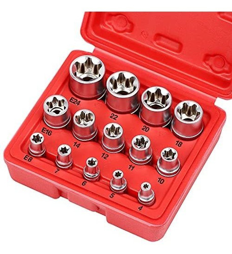 Sedy Juego De Dados De Estrella E-torx Hembra De 14 Piezas C