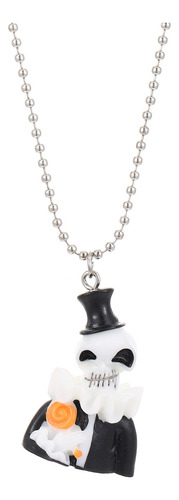 Collar Con Dije De Calavera Para Mujer Accesorios Halloween