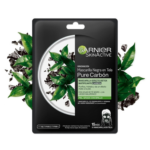 Imagen 5 de 5 de Mascarilla Pure Carbon Garnier Skin Active Tipo de piel Mixta