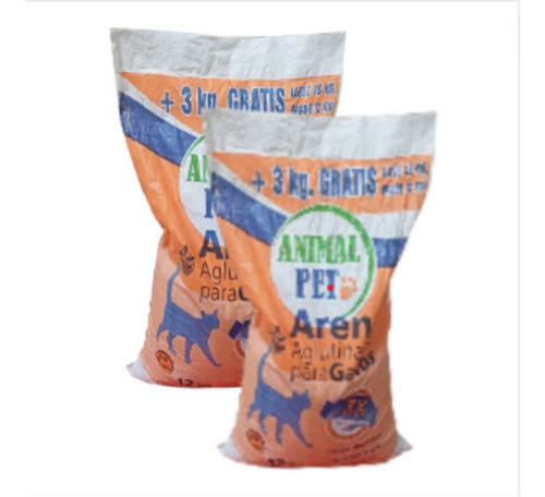 Arena Aglutinante Animal Pet 2 X 12 Kg (24 Kg) - Happy Tails