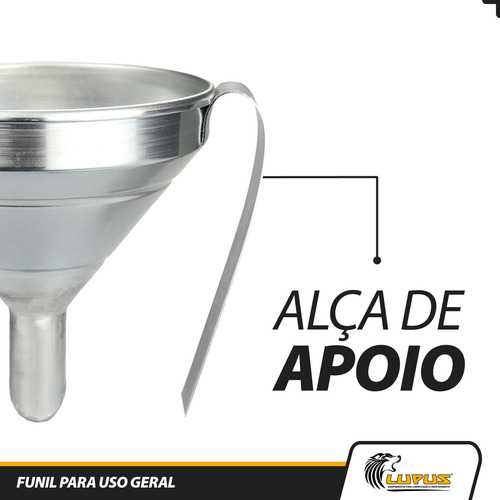 Funil Metálico 2 Curvas Para Troca De Óleo De Motos Lupus