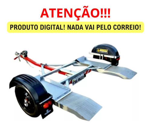 Projeto Reboque Carretinha Para Carro Asa Delta Novo Modelo