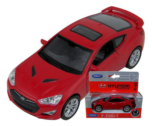 Welly Auto A Escala 1:36 Hyundai Genesis Coupe 43668 Color Rojo