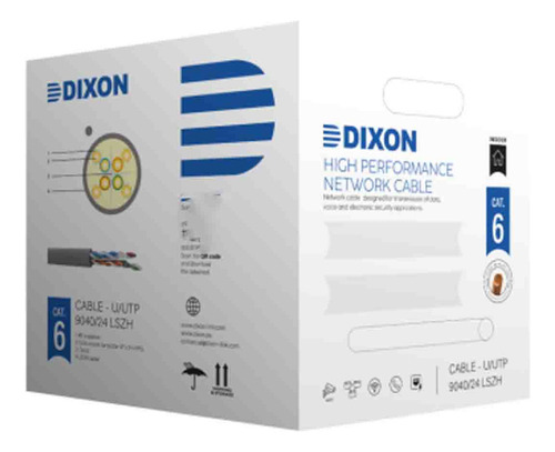 Dixon 9040 Rollo De Cable Utp Cat6 Puro Cobre