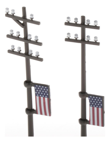 1/42 Línea Eléctrica En Miniatura Polos O Báscula