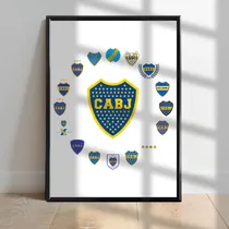 Comprar Cuadro Decorativo Escudos Boca Juniors C\u002Fvidrio 30x40cm
