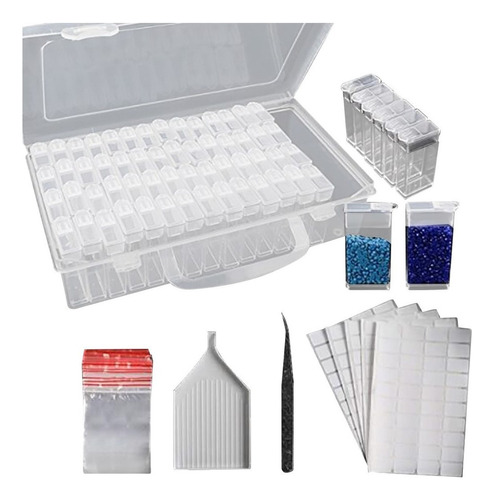 Caja De Almacenamiento Para Pintura De Diamante Con Comparti