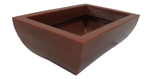 Cachepô De Mesa 34 X 13 Cm - Alpe & Aritana Cor Chocolate