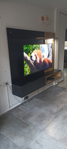 Mueble Panel Tv Gael H/70 ....no Incl. Envio Ni Instalacion Negro-riviera
