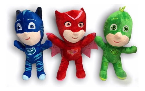 Pack 3 Peluches Heroes En Pijama (pjamasks)