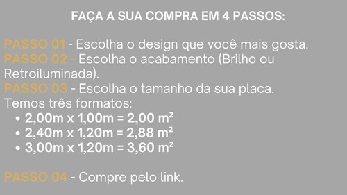 Placa Retroiluminada Mármore Vermelho 3,00m X 1,20m = 3,60m2 Mármore Vermelho