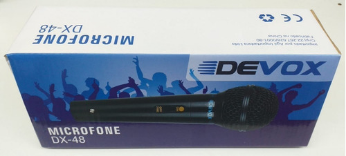 Microfone Profissional Barato Voz Devox Dx-48 C/ Cabo 4,00m