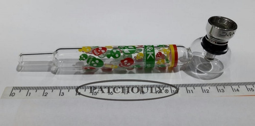 Imagen 4 de 7 de Pipa De Vidrio Pyrex D&k Borosilicato Rejilla 14cm. Lavable