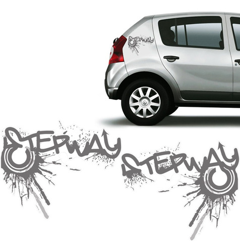 Par Adesivos Sandero 2008/ Stepway Street Coluna Traseira