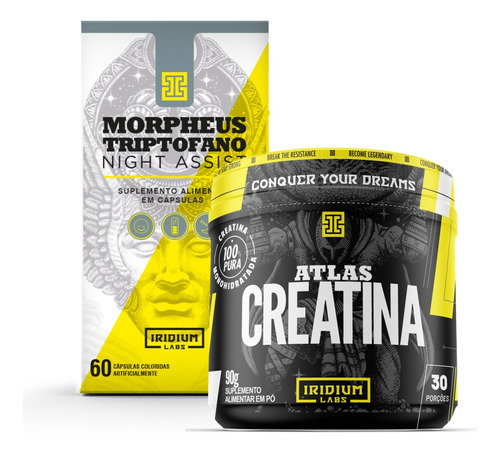 Kit Creatina + L-triptofano Morpheus 860mg - Iridium Labs Sabor Sem sabor