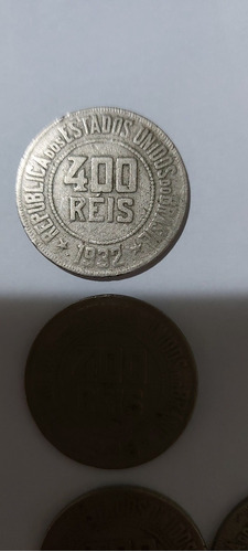 Vendo 6 Moedas De 400 Réis, 1918, 1919, 1927, 1929 E 1932.