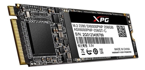 M.2 2280 Ssd 256 Gb Adata Xpg Sx6000 Pro Laptop & Pc Color Negro