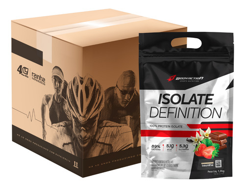 Atacado 6x Isolate Definition Whey Isolado 1,8kg Bodyaction