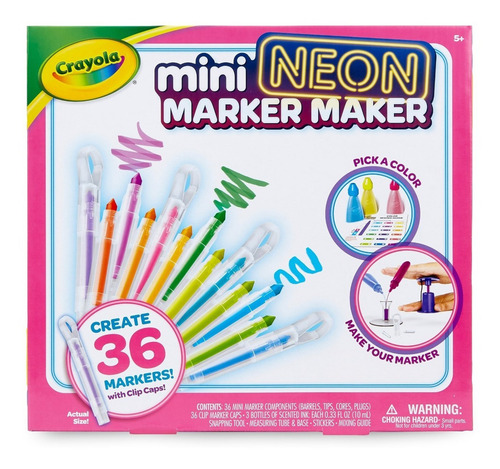 Creador De Plumones Crayola Marker Maker Mini Neon +3 Años