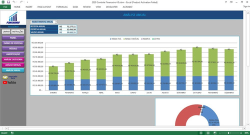 Imagem 8 de 10 de Planilha Controle Financeiro Pessoal (vba) - A Melhor!