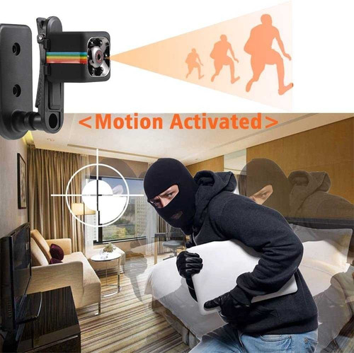Imagen 4 de 5 de Mini Camara Hd 1080p Black Sq 11 Seguridad