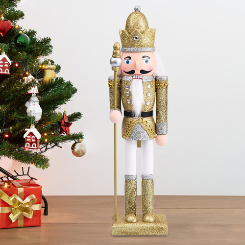 Cascanueces De Navidad, Cascanueces De Madera, Figura Oro
