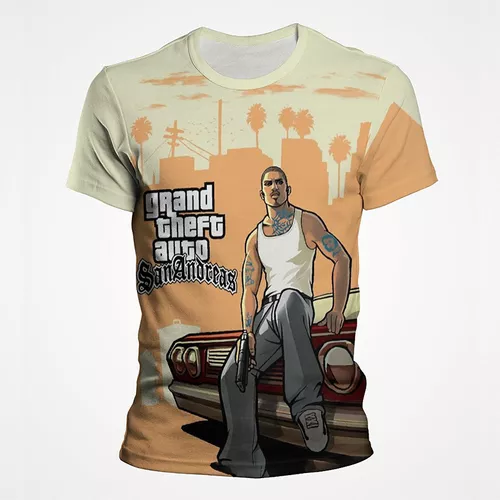 Grand Theft Auto T Shirt Novo Jogo GTA San Andreas Grand Theft