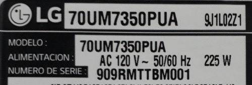 Flexor Main A T Con Ead63787828 LG 70um7350pua (Usado)
