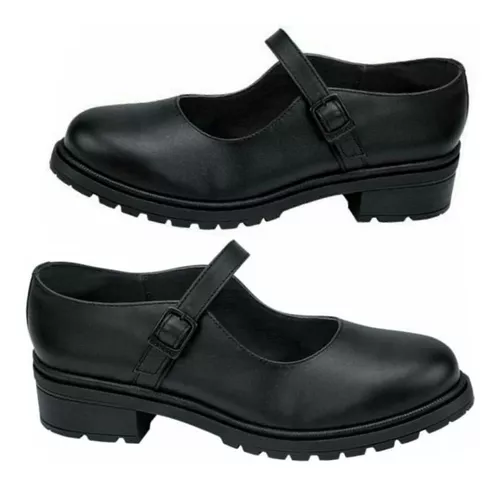 Zapatos Negros Escolares Clásicos Exterior Moda |