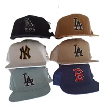 Comprar Gorras De Pana,5 Planas Y 5 Curvas, Mayoreo Lote De 10piezas