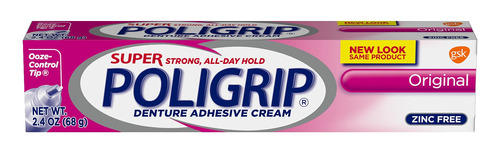 Super Poligrip - Crema Adhesiva De Frmula Original Sin Zinc