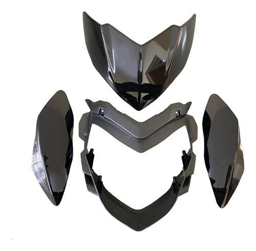 Cubre Optica Mascara Completo Bajar P/ Rouser 135 Negro