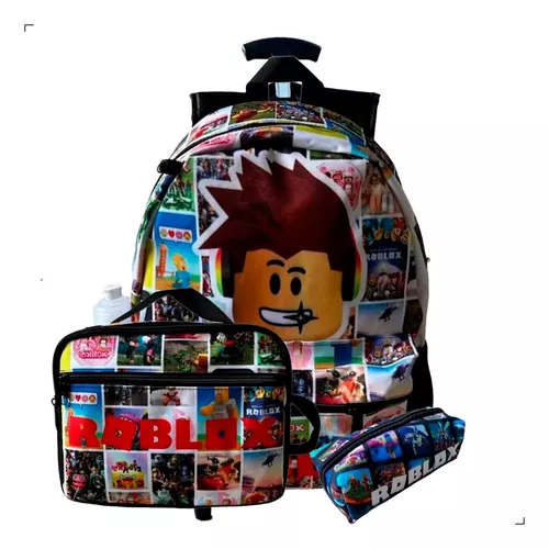 Mochila Escolar E Conjunto De Lancheira Para Estudantes Roblox Desenho  Animado/Crianças/Kit De Pacote + Livro De Almoço Traseiro - Escorrega o  Preço