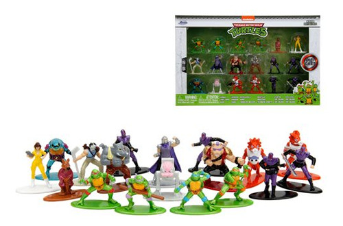 Pack De 18 Minifiguras Turtles Nano Metalfigs - Jada