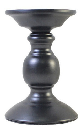 Candelabro De Hierro Chico Negro, Base Antidelizante