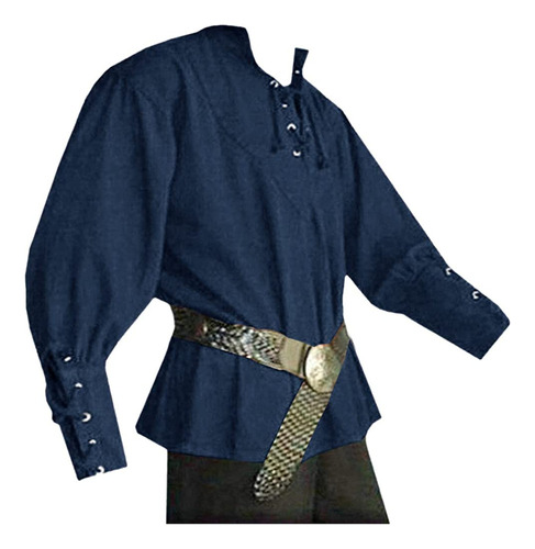 Disfraz De Halloween Para Hombre, Camisa De Pirata Medieval