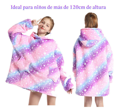 . Sudadera Cobija Hoodie Con Capuch Afelpada Calientita Niño