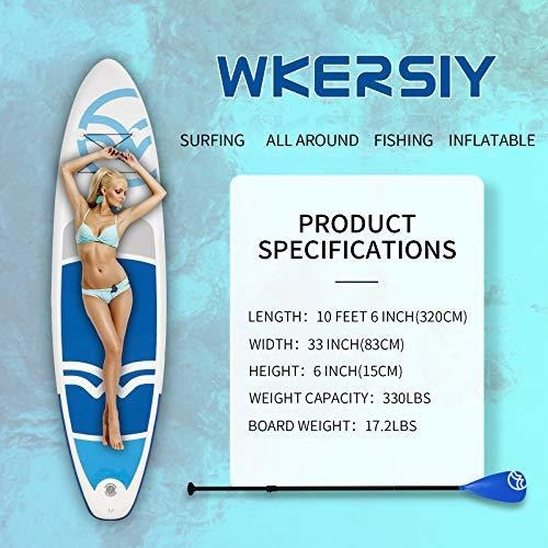 Imagen 2 de 6 de Tabla De Surf Wkersiy Tabla Inflable De Stand Up Paddle, 10'