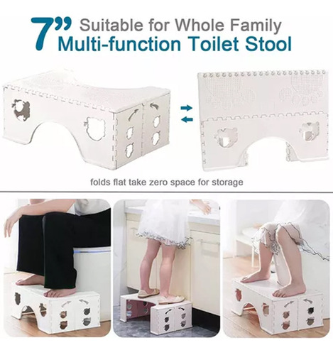 Piso Wc Alzador Taburete De Baño Reposa Pies Mejora Postura
