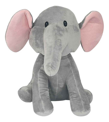 Pelúcia Elefante Cks Toys Antialérgica Cor Cinza
