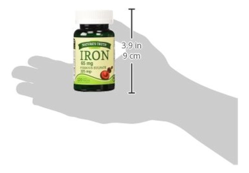 Nature's Truth Ferrous Sulfate Iron 65 Mg Supplements, 120 C