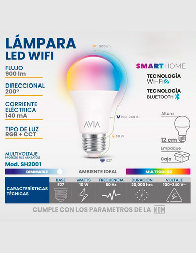 Lampara De Escritorio Con Foco Smart Balon Azul Para Niño