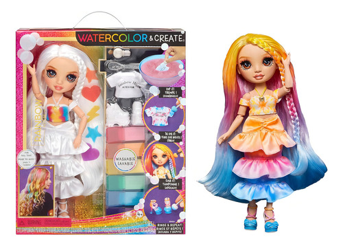 Rainbow High Watercolor & Create Fashion Muñeca Ojos Marron