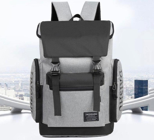 . Mochila Back Pack Broche Antirrobo Casual Gym Viaje Daishu G