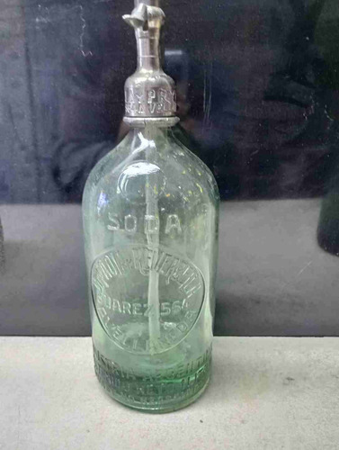 Sifón De Soda Cabeza De Plomo,letras En Relieve Cabeza De Plomo (Usado)