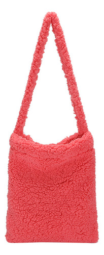 Bolso De Mano Color Caramelo De Forro Polar Suave For Mujer